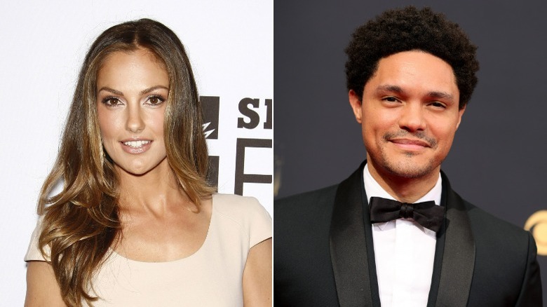 Minka Kelly posing, Trevor Noah posing