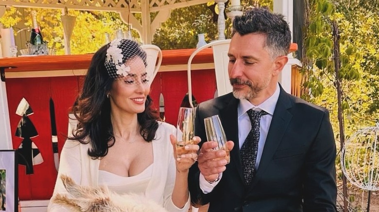 Paola Nunez and Federico Verardi at wedding
