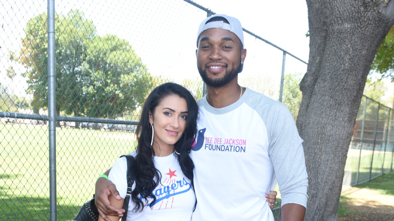 Rania Nasreen and Tye White at Dee Dee Jackson Foundation Celebrity Softball Game