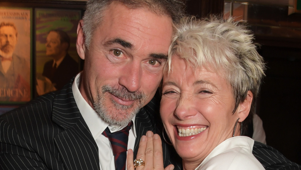Greg Wise and Emma Thompson giggling