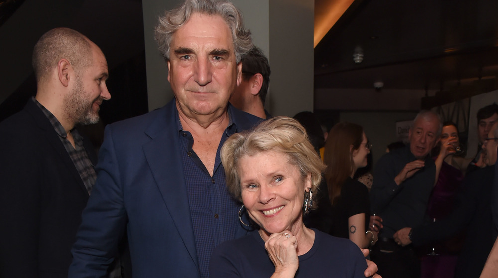 Jim Carter and Imelda Staunton posing