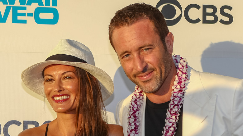 Malia Jones and Alex O'Loughlin on the red carpet