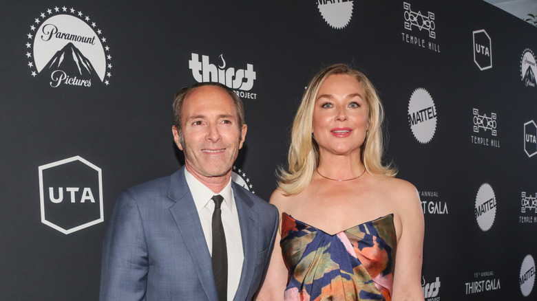 Elisabeth Röhm and Peter Glatzer smiling