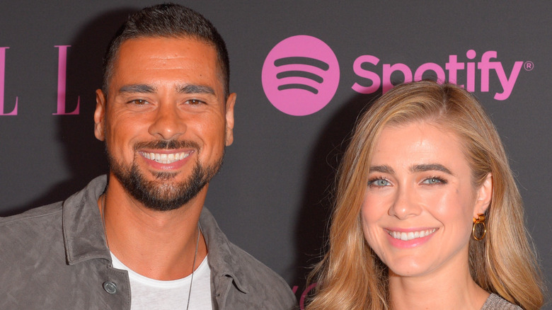 J.R. Ramirez and Melissa Roxburgh on the red carpet