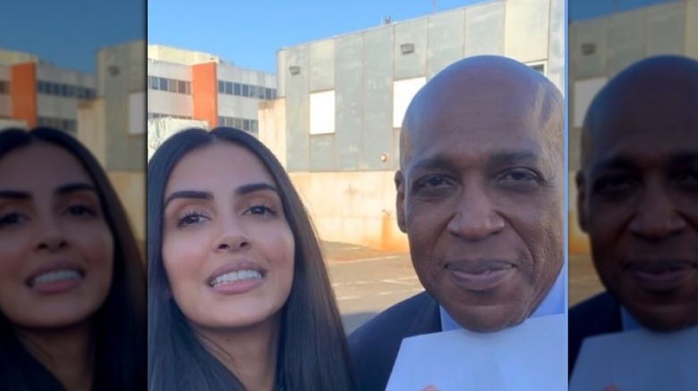 Parveen Kaur and Daryl Edwards on set