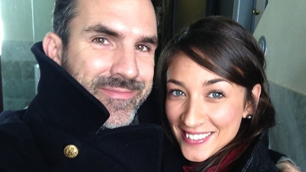 Paul Schneider and Theresa Avila taking a selfie