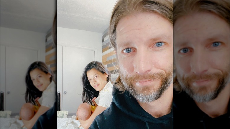 Stephanie Sigman and Brian Andrew Mendoza with their baby