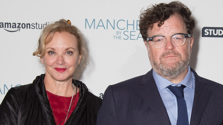 J. Smith-Cameron and Kenneth Lonergan at a premiere 