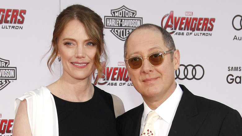 Leslie Stefanson and James Spader at movie premiere