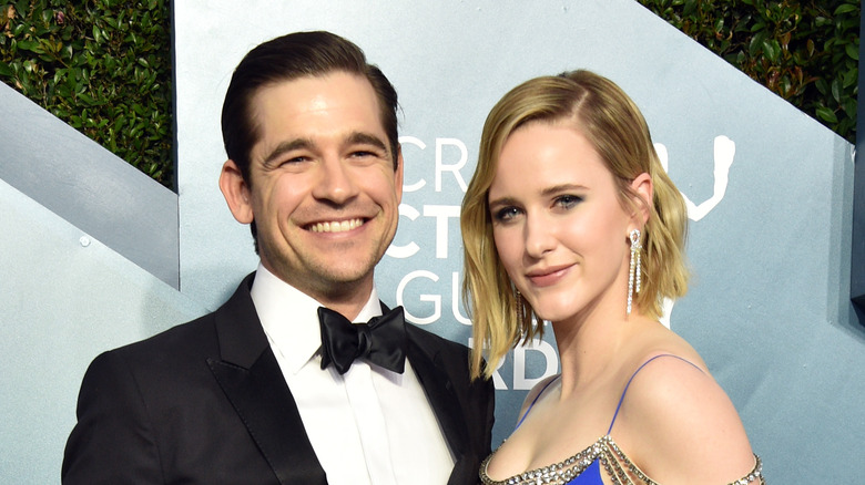 Jason Ralph and Rachel Brosnahan smiling