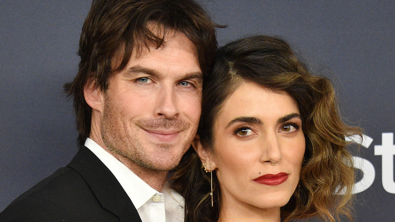 Ian Somerhalder Nikki Reed posing