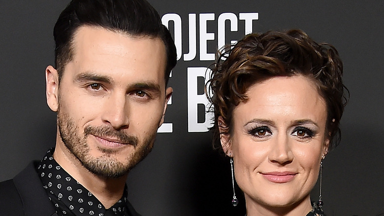 Michael Malarkey Nadine Lewington smiling