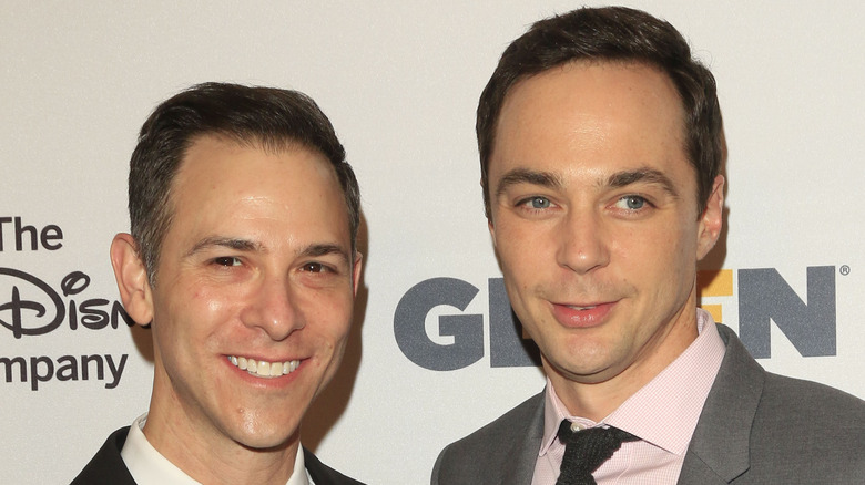 Jim Parsons and Todd Spiewak smiling