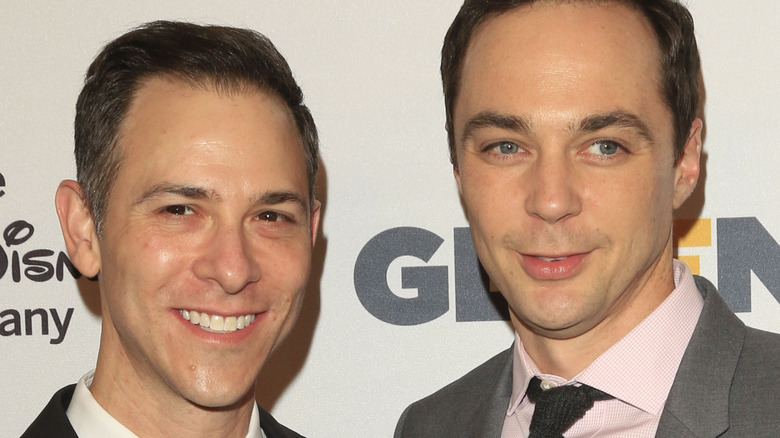 Jim Parsons and Todd Spiewak smiling
