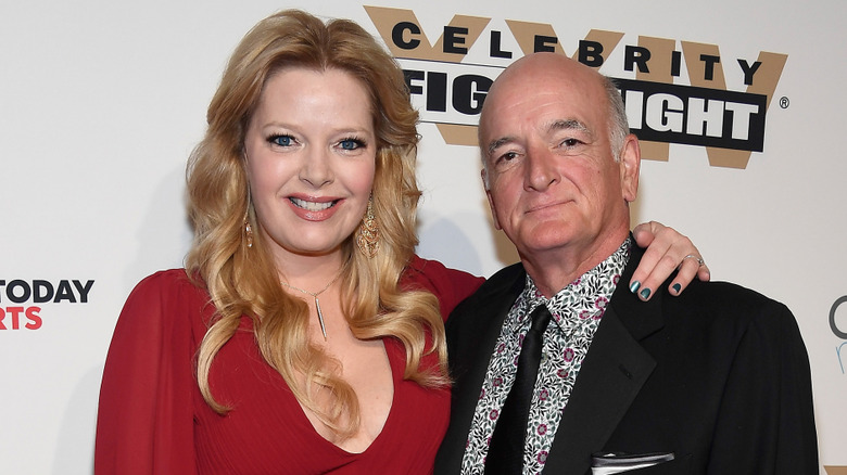 Melissa Peterman and John Brady smiling