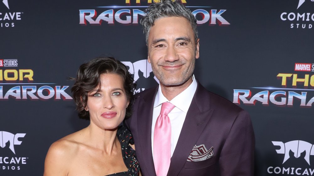 Chelsea Winstanley and Taika Waititi at red carpet event