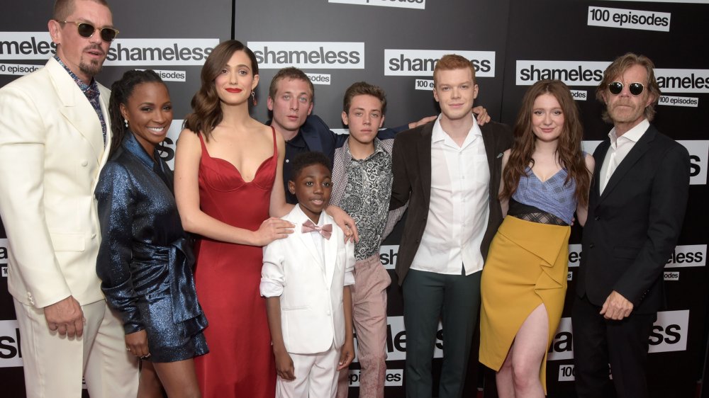 The Shameless cast at the celebration of the 100th episode