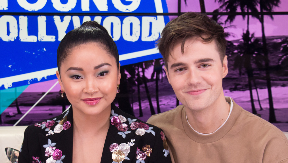 Lana Condor and Anthony De La Torre smiling 