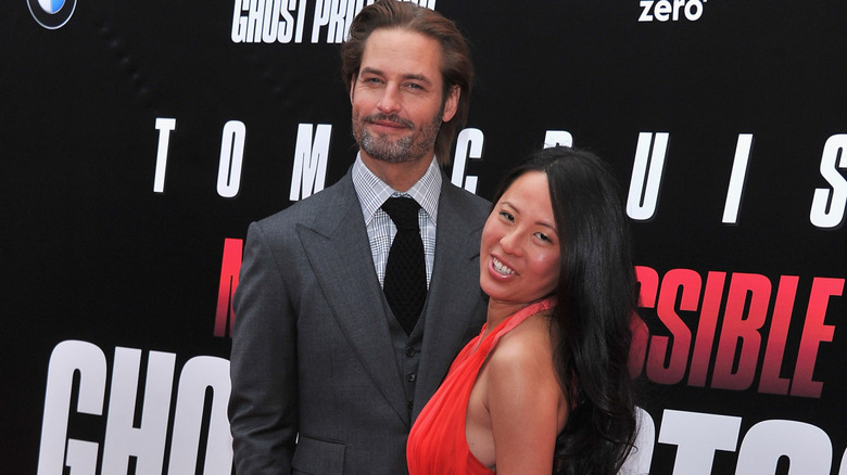 Josh Holloway and Yessica Kumala on red carpet