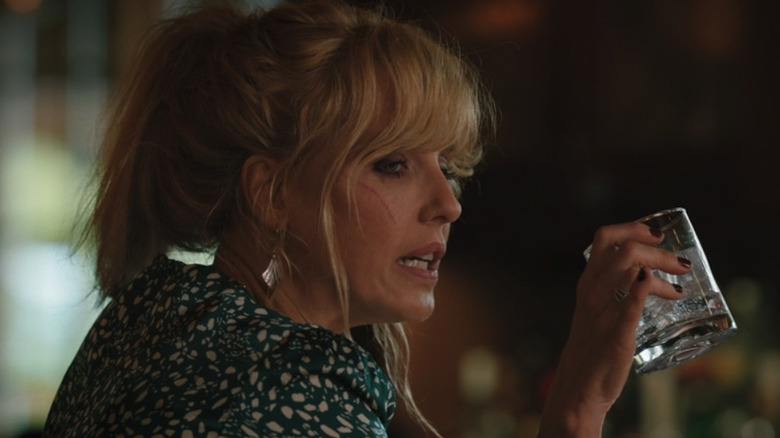 Kelly Reilly on the set of Yellowstone