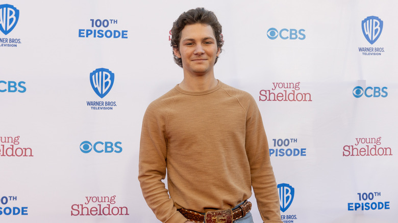 Montana Jordan attending a celebration marking the 100th episode of Young Sheldon