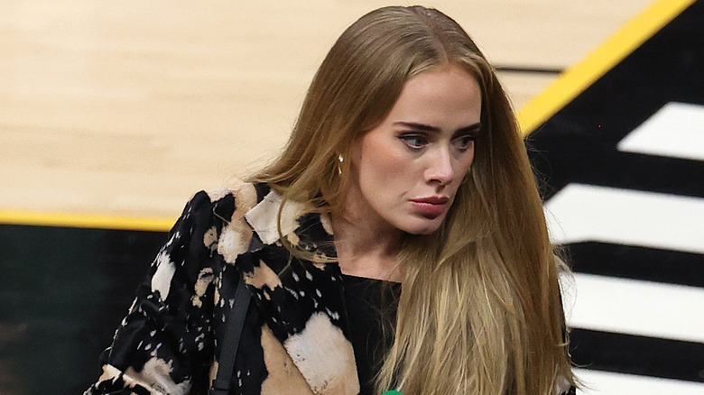 Adele at an NBA game in 2021