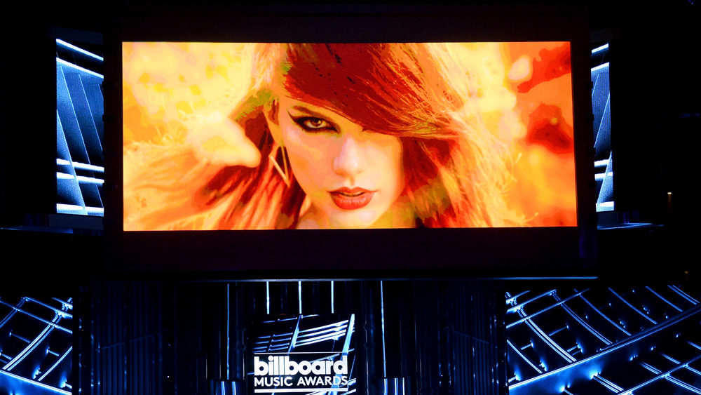 Taylor Swift's "Bad Blood" music video is shown at the 2015 Billboard awards