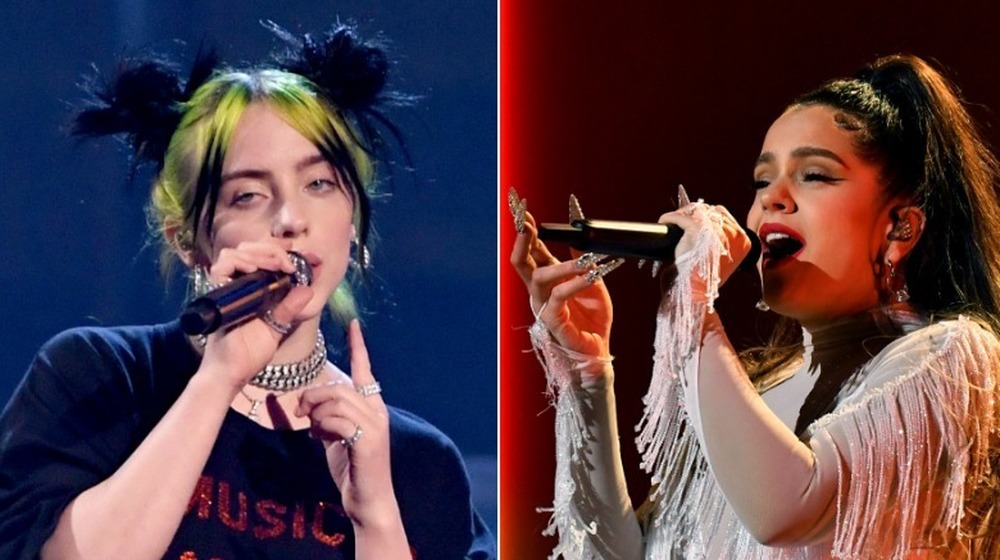 Billie Eilish and Rosalia performing 