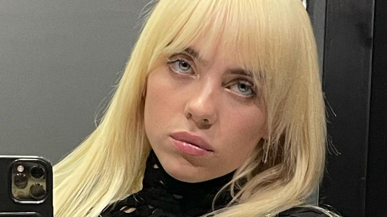 Billie Eilish taking a selfie