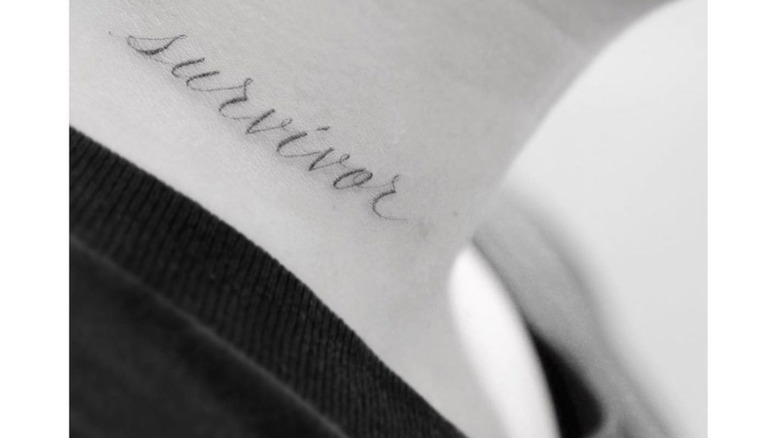 Demi Lovato survivor tattoo