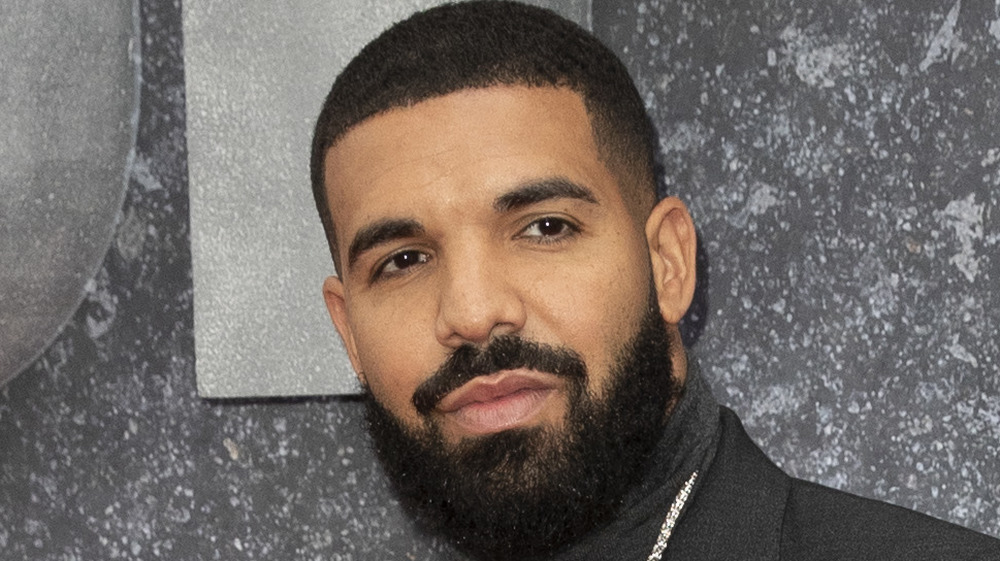 Drake posing with beard