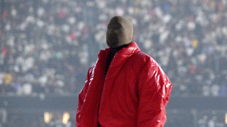 Kanye West at his "Donda" listening event in July 2021