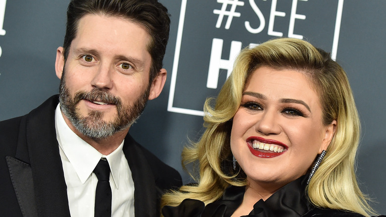 Brandon Blackstock and Kelly Clarkson on the red carpet