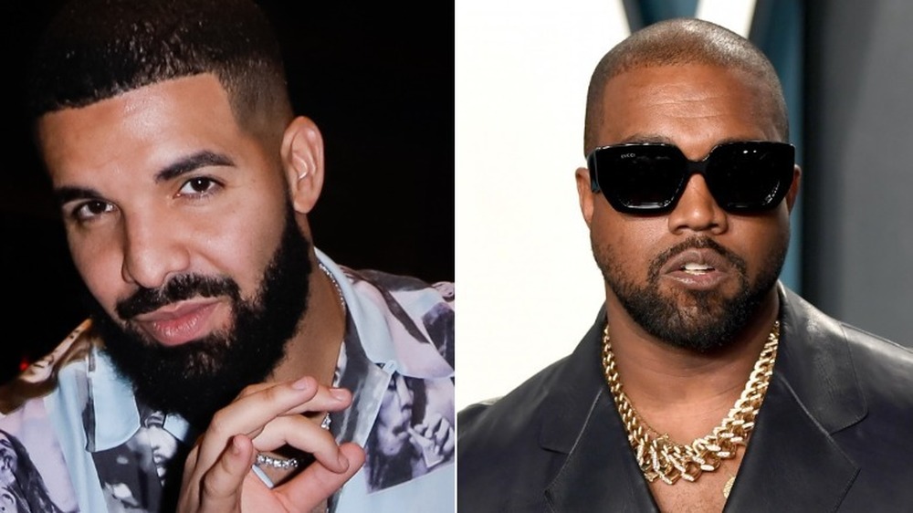 Drake and Kanye West at events