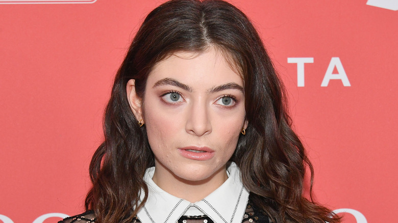 Lorde poses on red carpet
