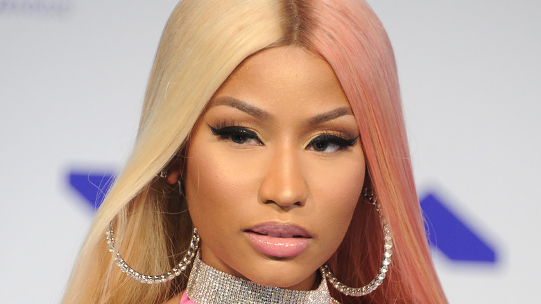 Nicki Minaj posing on the red carpet