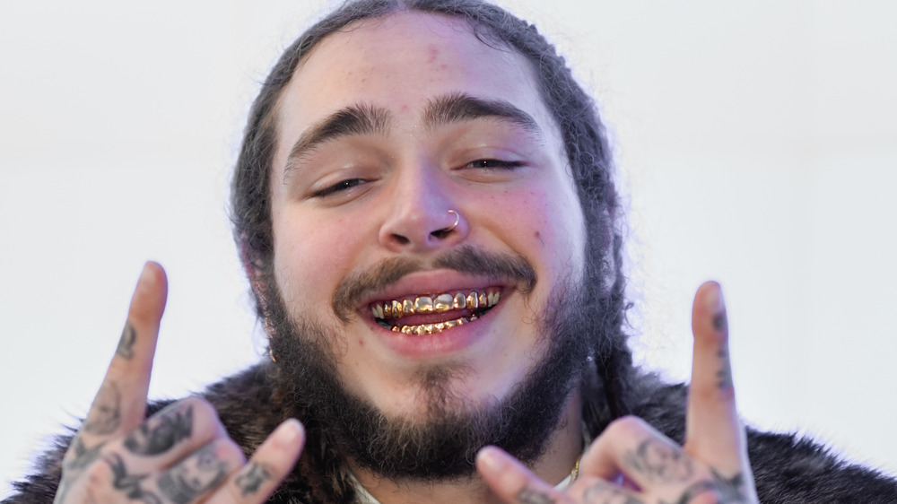 Post Malone smiling