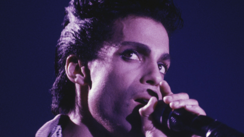 Prince performing in concert