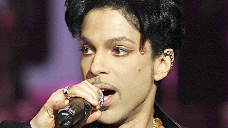Prince performing