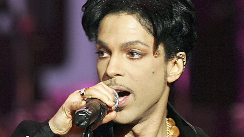 Prince performing