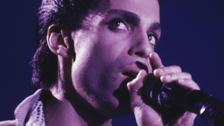 Prince performing