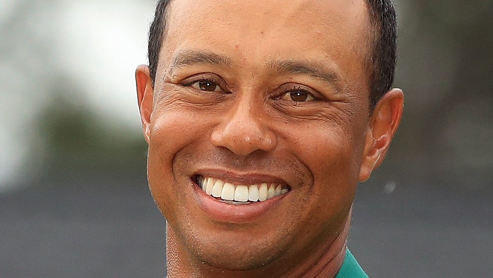 Tiger Woods smiling