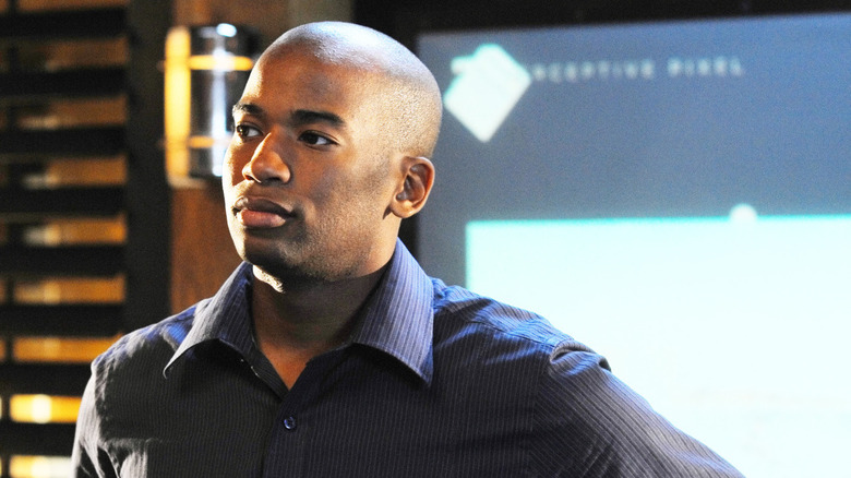 Adam Craig Jamal on set of NCIS: LA