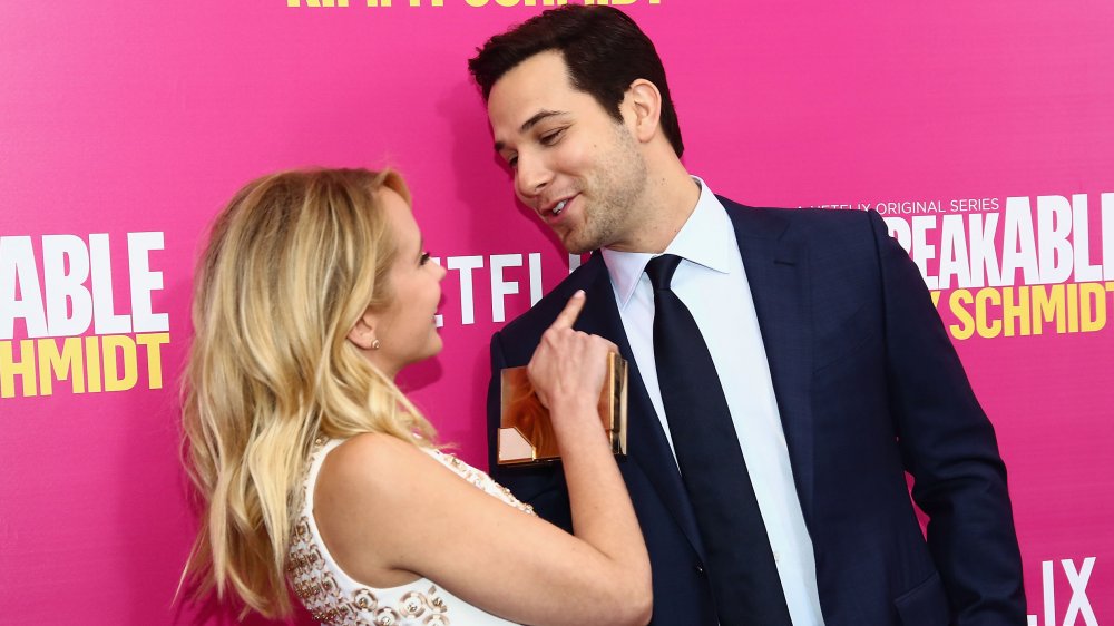 Anna Camp and Skylar Astin