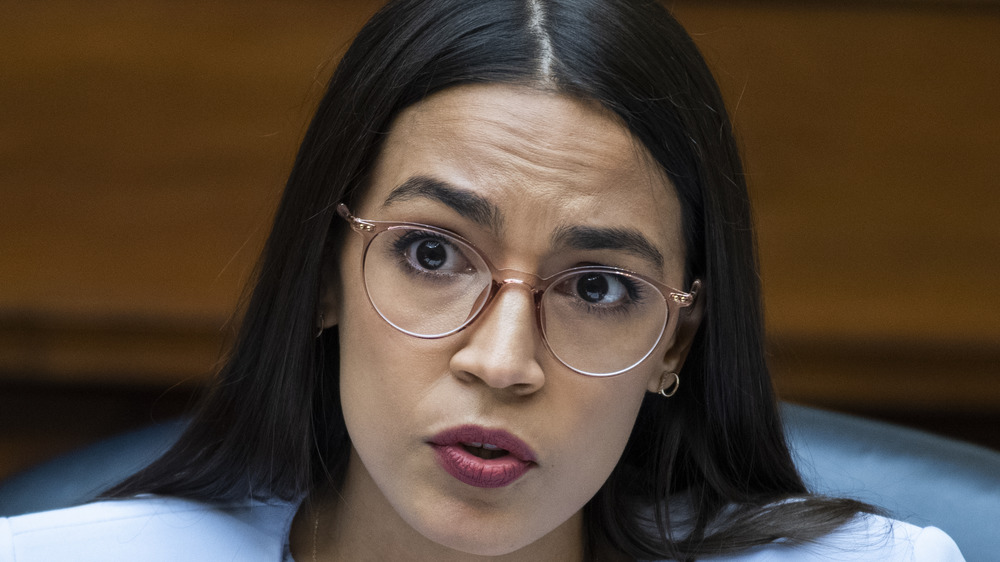 Alexandria Ocasio-Cortez speaking in court