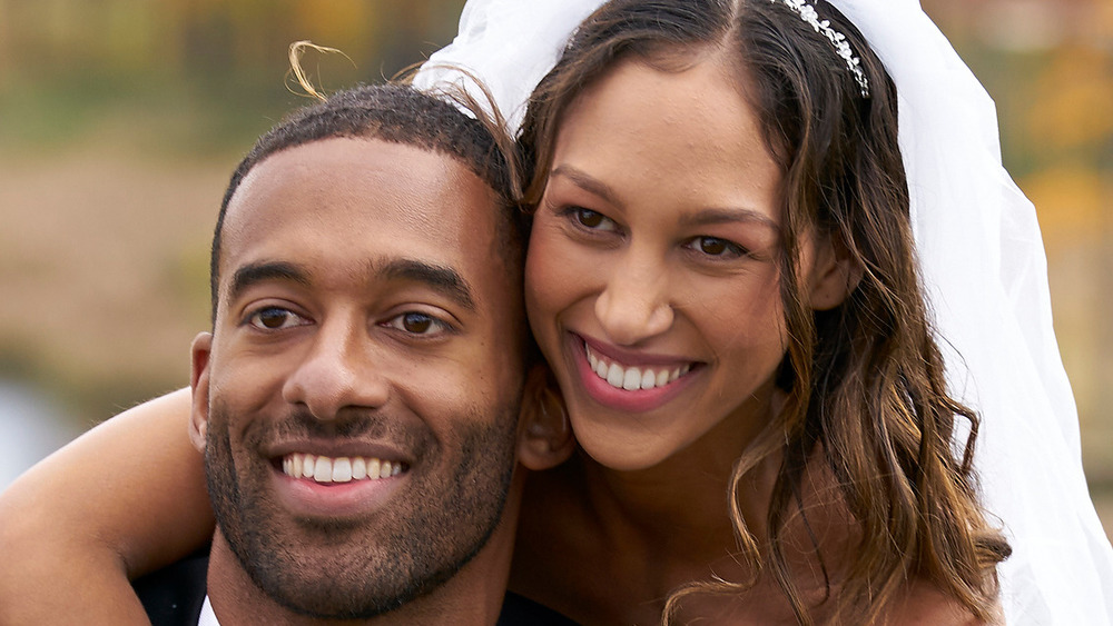 Matt James and Serena Pitt smiling