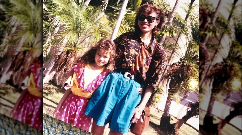 Young Chrissy Teigen with mom, Vilailuck Teigen