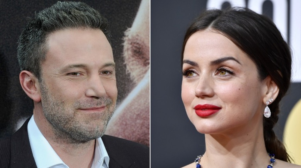 Ben Affleck and Ana de Armas on red carpets