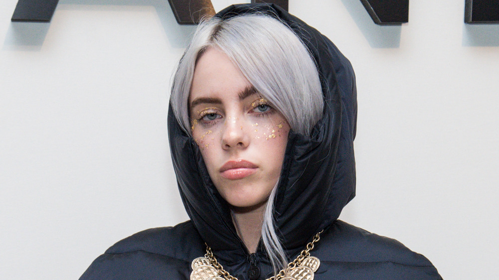 Billie Eilish looking serious