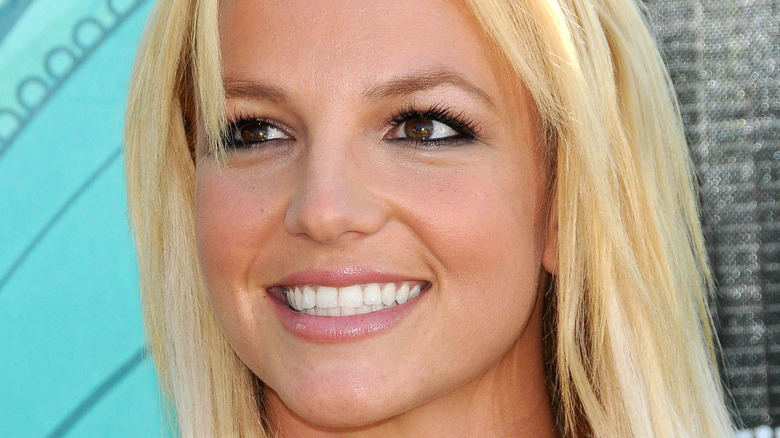 Britney Spears smiling straight hair